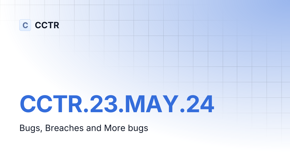 CCTR.23.MAY.24 | CCTR